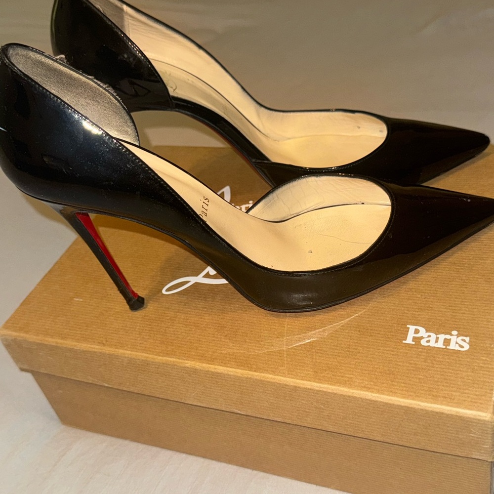 Christian Louboutin Iriza 100 Metal Patent- Paris- Size 11
